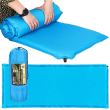 Saltea camping auto-gonflabila, poliester si spuma PU, albastru, 180x50 cm, Springos