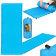 Saltea camping auto-gonflabila, poliester si spuma PU, albastru, 180x50 cm, Springos
