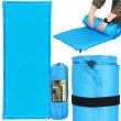 Saltea camping auto-gonflabila, poliester si spuma PU, albastru, 180x50 cm, Springos