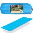 Saltea camping auto-gonflabila, poliester si spuma PU, albastru, 180x50 cm, Springos