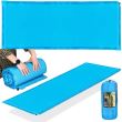 Saltea camping auto-gonflabila, poliester si spuma PU, albastru, 180x50 cm, Springos