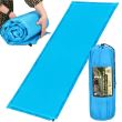 Saltea camping auto-gonflabila, poliester si spuma PU, albastru, 180x50 cm, Springos