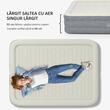 Saltea camping, gonflabila, cu pompa electrica incorporata, 220-240 V, PVC, gri si bej, 203x92x46 cm