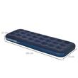 Saltea camping, gonflabila, cu pompa manuala inclusa, PVC, bluemarin, 191x73x22 cm