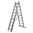 Scara aluminiu, Metalkas, 3 tronsoane, 9 trepte, max 150 kg, 2.4-5.2 m
