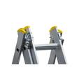 Scara aluminiu, Metalkas, 3 tronsoane, 9 trepte, max 150 kg, 2.4-5.2 m