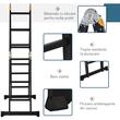 Scara aluminiu, multifunctionala, 4 tronsoane, 3 trepte, max 150 kg, 1.03-3.7 m