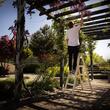 Scara lemn, 2 tronsoane, 4 trepte, carlig pentru galeata, max 150 kg, 1.30 m, Strend Pro