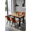 Scaun bucatarie/living, Artool, Cieza, catifea aramie, picioare metal negru, 49x60x87 cm