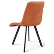 Set 4 scaune bucatarie/living, Artool, Cieza, catifea aramie, picioare metal negru, 49x60x87 cm