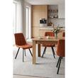 Scaun bucatarie/living, Artool, Cieza, catifea aramie, picioare metal negru, 49x60x87 cm
