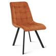 Set 4 scaune bucatarie/living, Artool, Cieza, catifea aramie, picioare metal negru, 49x60x87 cm
