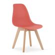 Scaun bucatarie/living, Artool, Kito, PP vermilion, picioare lemn natur, 46x54.5x80 cm