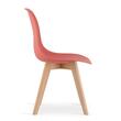Scaun bucatarie/living, Artool, Kito, PP vermilion, picioare lemn natur, 46x54.5x80 cm