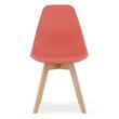 Scaun bucatarie/living, Artool, Kito, PP vermilion, picioare lemn natur, 46x54.5x80 cm