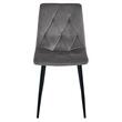 Scaun bucatarie/living, Artool, Libra, catifea gri inchis, picioare metal negru, 45x54x86.5 cm