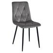 Scaun bucatarie/living, Artool, Libra, catifea gri inchis, picioare metal negru, 45x54x86.5 cm