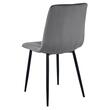 Scaun bucatarie/living, Artool, Libra, catifea gri inchis, picioare metal negru, 45x54x86.5 cm