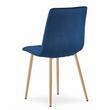 Scaun bucatarie/living, Artool, Libra, catifea bleumarin, picioare metal natur, 45x54x86.5 cm