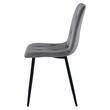 Scaun bucatarie/living, Artool, Libra, catifea gri inchis, picioare metal negru, 45x54x86.5 cm