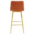 Scaun de bucatarie/bar, Artool, Arceto, catifea aramie, picioare metal auriu, 43.5x49x102 cm