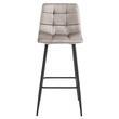 Scaun de bucatarie/bar, Artool, Arceto, catifea bej inchis, picioare metal negru, 43.5x49x104 cm