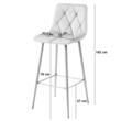 Scaun de bucatarie/bar, Artool, Nado, catifea bej, picioare metal auriu, 43.5x49x102 cm