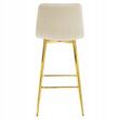 Scaun de bucatarie/bar, Artool, Pozza, catifea bej deschis, picioare metal auriu, 43x49x102 cm