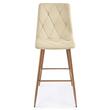 Scaun de bucatarie/bar, Artool, Libra, catifea bej deschis, picioare metal natur, 52x56x112 cm