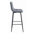 Scaun de bucatarie/bar, Artool, Nado, catifea gri inchis, picioare metal negru, 43.5x32.5x104 cm
