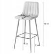Scaun de bucatarie/bar, Artool, Pozza, catifea maro, picioare metal auriu, 43x49x102 cm