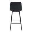 Scaun de bucatarie/bar, Artool, Nado, catifea neagra, picioare metal negru, 43.5x32.5x104 cm