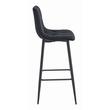 Scaun de bucatarie/bar, Artool, Nado, catifea neagra, picioare metal negru, 43.5x32.5x104 cm