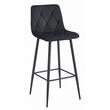 Scaun de bucatarie/bar, Artool, Nado, catifea neagra, picioare metal negru, 43.5x32.5x104 cm