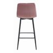 Scaun de bucatarie/bar, Artool, Nado, catifea roz inchis, picioare metal negru, 43.5x32.5x104 cm