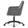 Scaun de birou, Artool, Roxy, rotativ, catifea, gri si negru, 60x65x80-89 cm