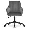 Scaun de birou, Artool, Roxy, rotativ, catifea, gri si negru, 60x65x80-89 cm
