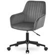 Scaun de birou, Artool, Roxy, rotativ, catifea, gri si negru, 60x65x80-89 cm
