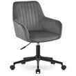 Scaun de birou, Artool, Roxy, rotativ, catifea, gri si negru, 60x65x80-89 cm
