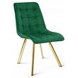 Scaun bucatarie/living, Artool, Cieza, catifea verde, picioare metal auriu, 49x60x87 cm