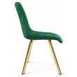 Scaun bucatarie/living, Artool, Cieza, catifea verde, picioare metal auriu, 49x60x87 cm