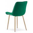 Scaun bucatarie/living, Artool, Bera, catifea verde, picioare metal natur, 54x60x88 cm