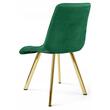 Scaun bucatarie/living, Artool, Cieza, catifea verde, picioare metal auriu, 49x60x87 cm