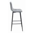 Scaun de bucatarie/bar, Artool, Nado, catifea argintie, picioare metal negru, 43.5x32.5x104 cm