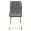 Scaun bucatarie/living, Artool, Libra, textil gri inchis, picioare metal natur, 44.5x54.5x87 cm