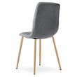 Scaun bucatarie/living, Artool, Libra, textil gri inchis, picioare metal natur, 44.5x54.5x87 cm