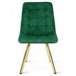Scaun bucatarie/living, Artool, Cieza, catifea verde, picioare metal auriu, 49x60x87 cm
