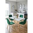 Scaun bucatarie/living, Artool, Cieza, catifea verde, picioare metal auriu, 49x60x87 cm