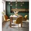 Scaun bucatarie/living, Artool, Inca, catifea galben curry, picioare metal auriu, 49x55x78 cm