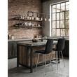 Scaun de bucatarie/bar, Artool, Libra, catifea neagra, picioare metal argintiu, 52x56x112 cm